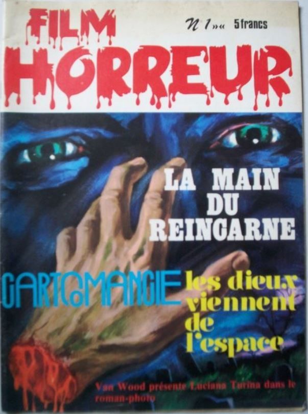 FILM HORREUR magazine side cover Issue 1  1975