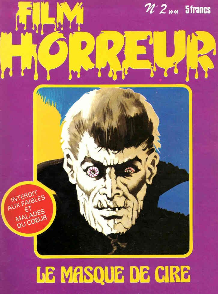 FILM HORREUR magazine side cover Issue 2  1976