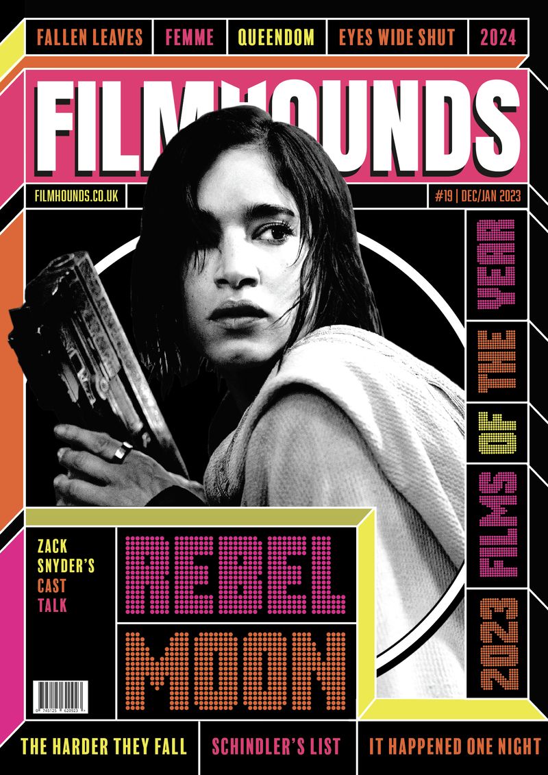 FILMHOUNDS magazine side cover Issue 19  December 2023/ January 2024 