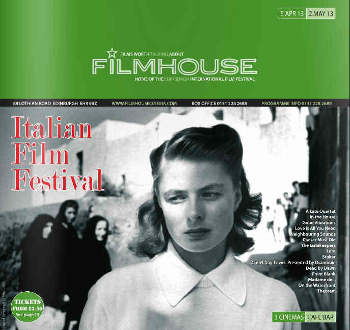 FILMHOUSE magazine side cover 5 April 2013