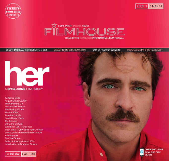 FILMHOUSE magazine side cover 7 February 2014