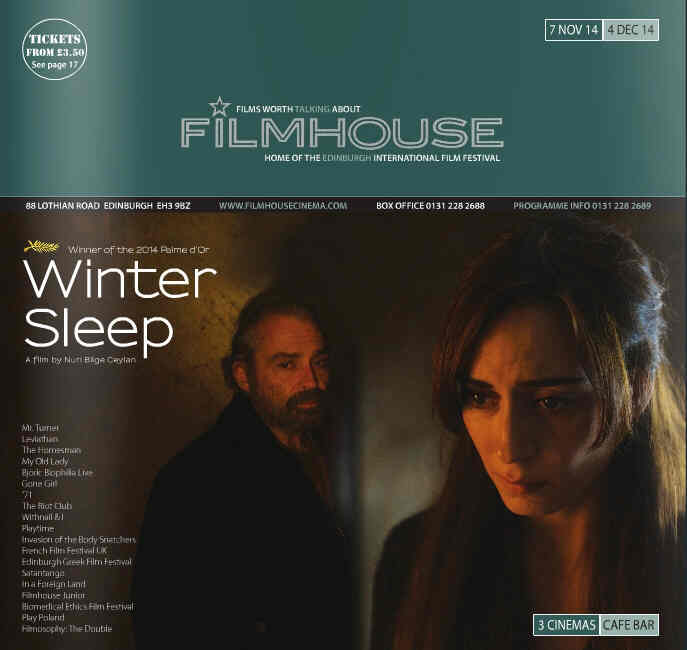 FILMHOUSE magazine side cover 7 November 2014