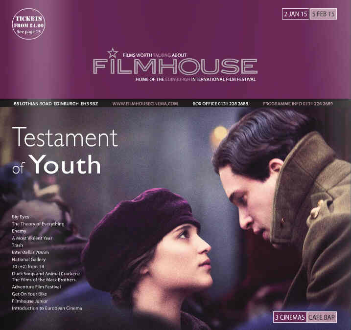 FILMHOUSE magazine side cover 2 January 2015