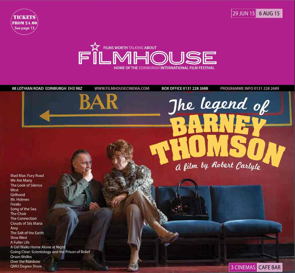FILMHOUSE magazine side cover 29 June 2015