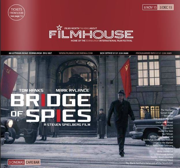 FILMHOUSE magazine side cover 3 November 2015