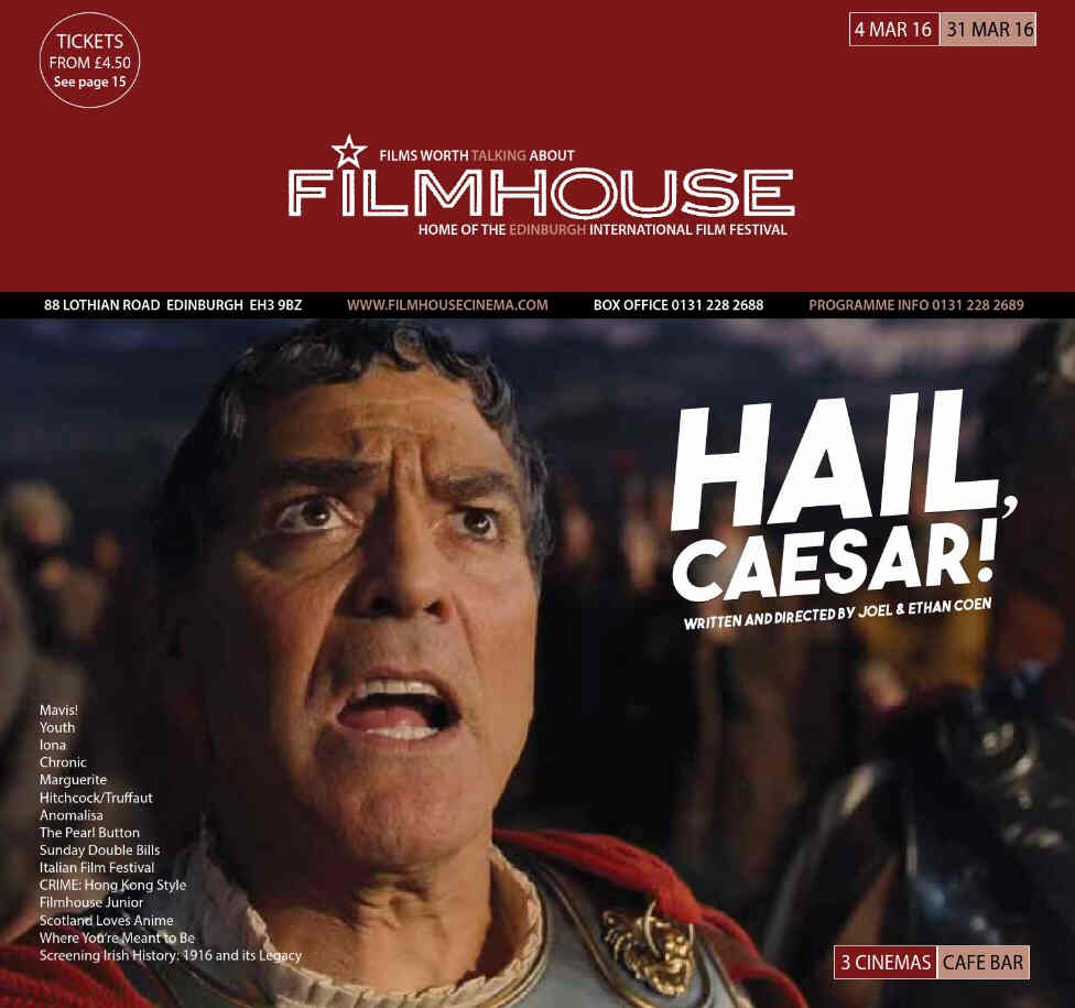 FILMHOUSE magazine side cover March 2016