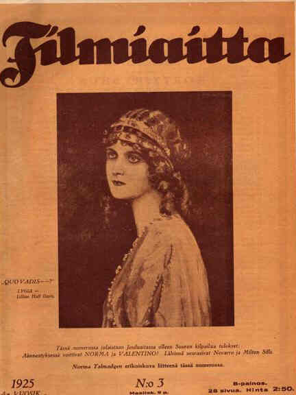 FILMIAITTA magazine side cover Issue 3  1925