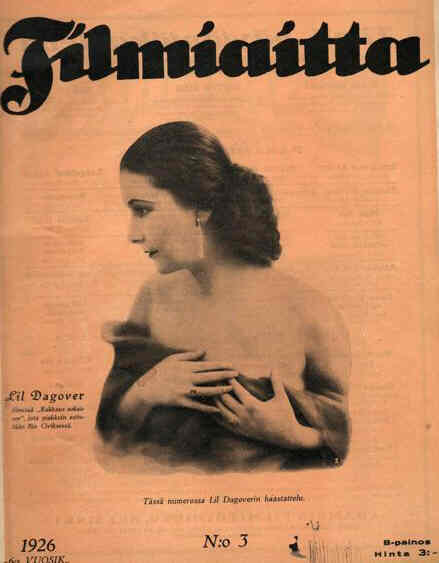FILMIAITTA magazine side cover Issue 3  1926