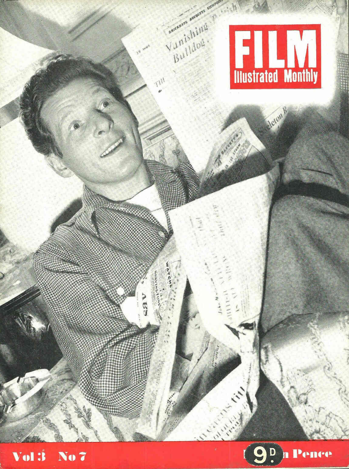 FILM ILLUSTRATED MONTHLY magazine side cover  Vol 3 # 7 July 1948