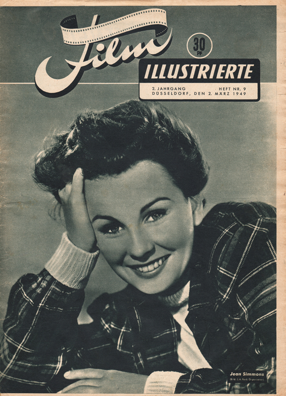 DEUTSCHE FILM ILLUSTRIERTE magazine side cover Issue 9 2 March 1949
