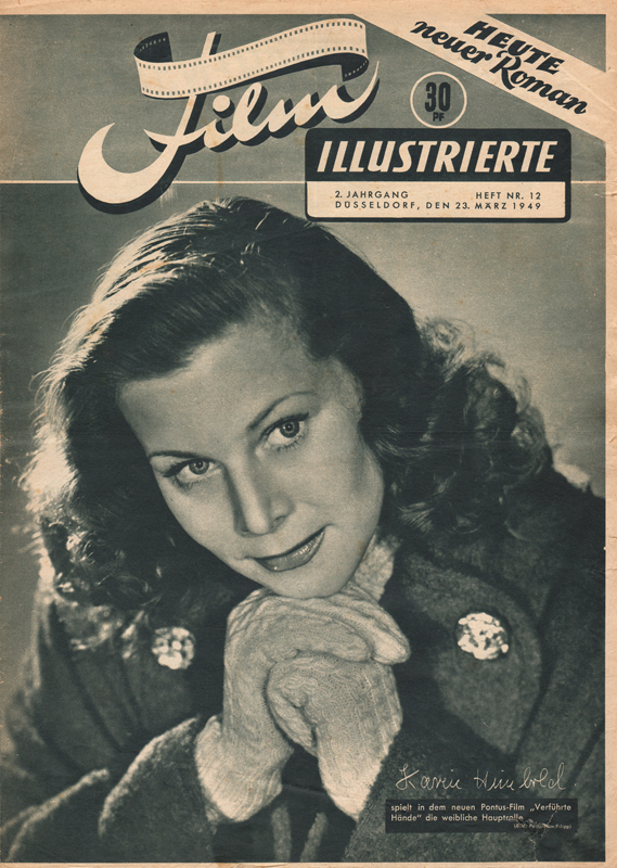 DEUTSCHE FILM ILLUSTRIERTE magazine side cover Issue 12 23 March 1949