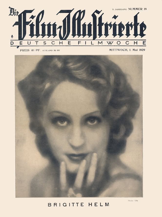 FILM-ILLUSTRIERTE | DIE magazine side cover Issue 18 1 May 1929