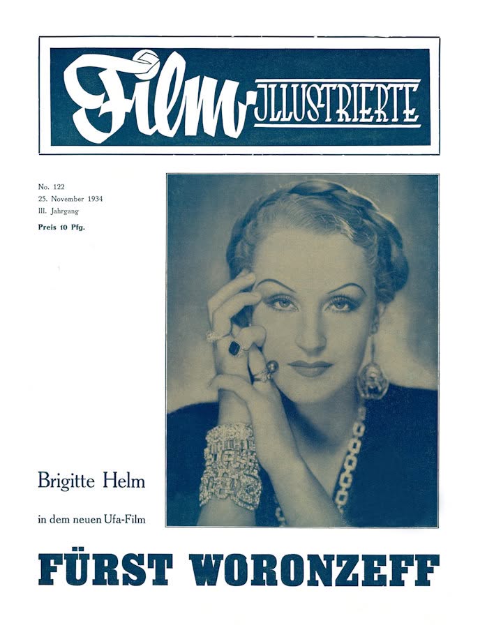 FILM ILLUSTRIERTE (1929-43) magazine side cover Issue 122 25 November 1934
