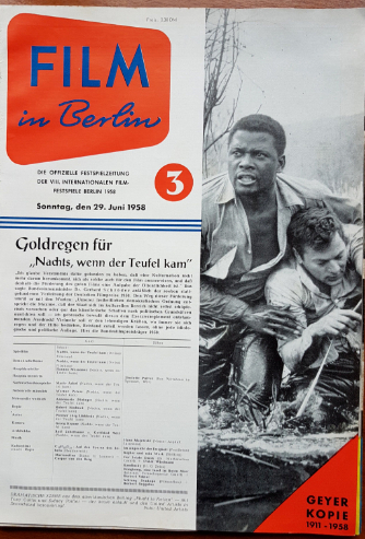 FILM IN BERLIN magazine side cover Issue 3 29 June 1958