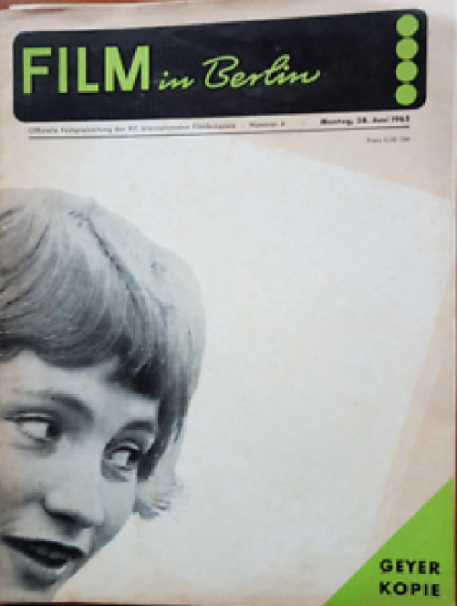 FILM IN BERLIN magazine side cover Issue 4   1965