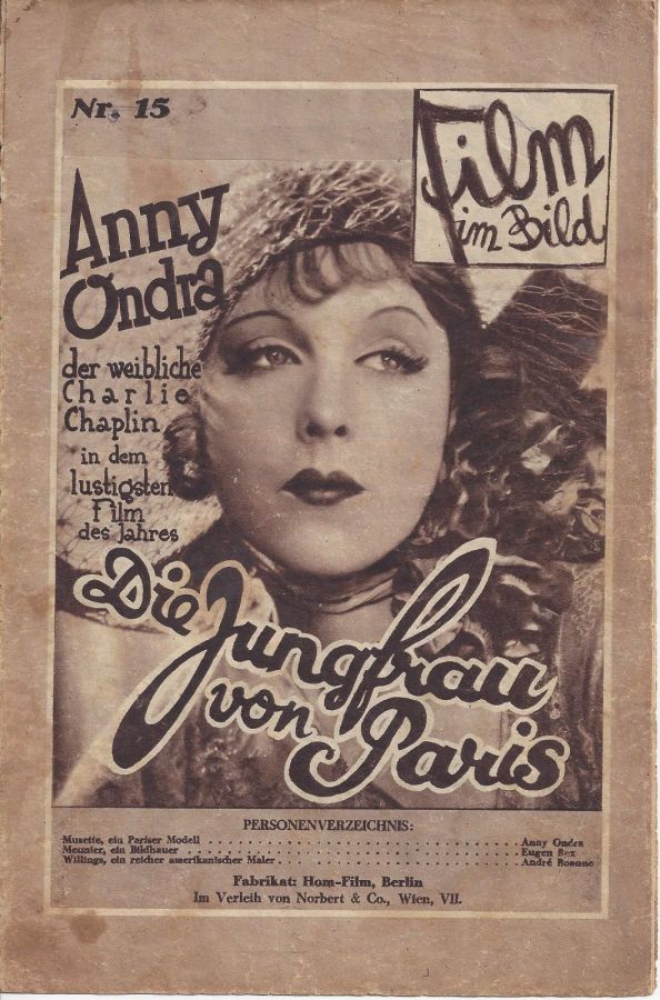 FILM IM BILD magazine side cover Issue 15   1929
