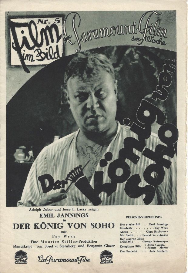 FILM IM BILD magazine side cover Issue 5   1929