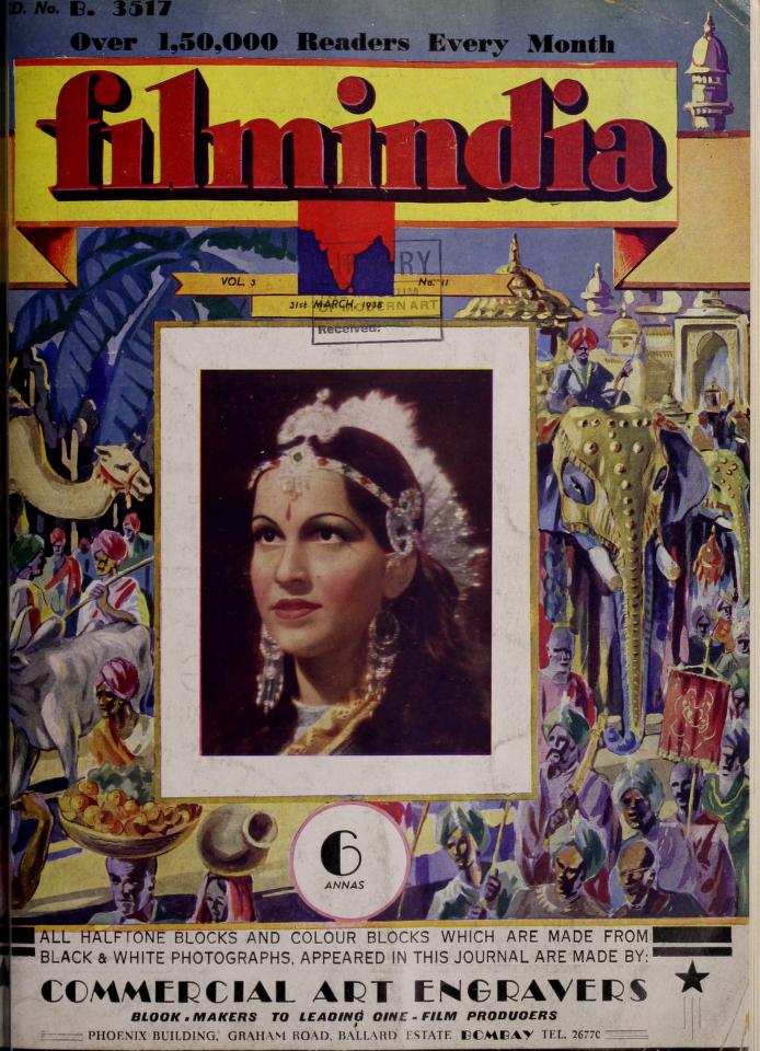 FILMINDIA magazine side cover March 1938