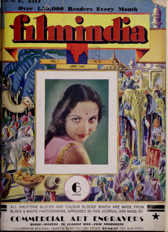 FILMINDIA magazine side cover April 1938