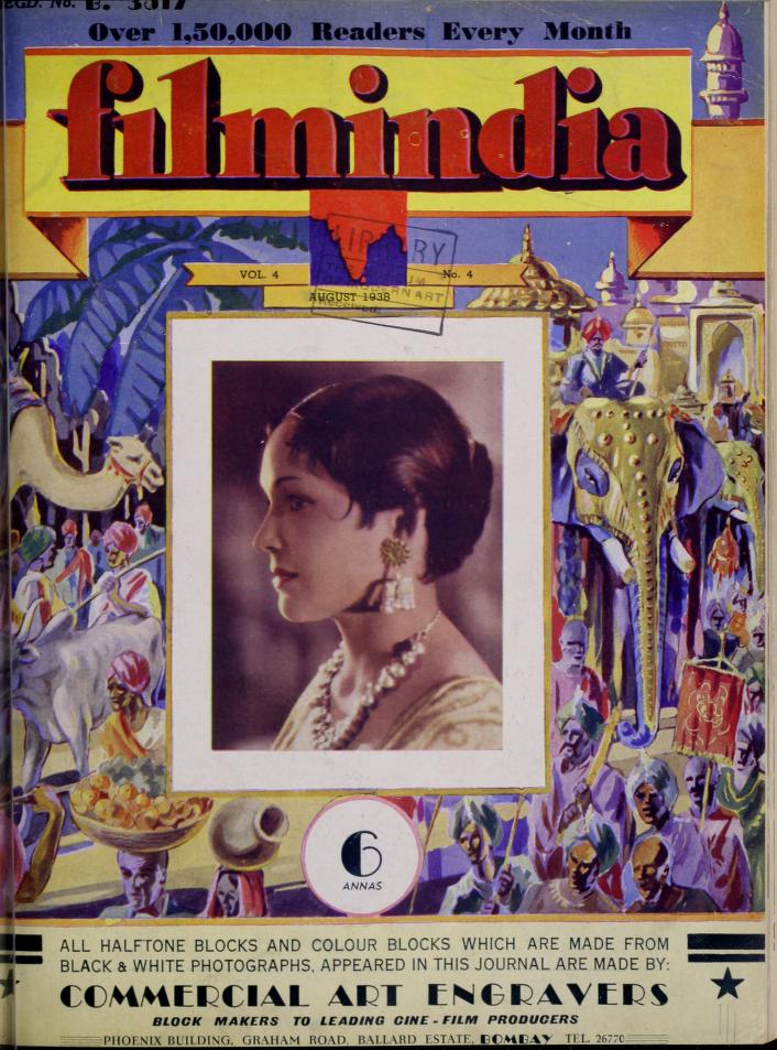 FILMINDIA magazine side cover August 1938