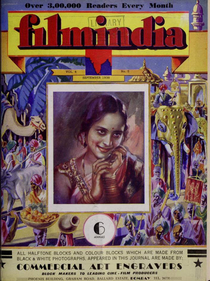 FILMINDIA magazine side cover September 1938