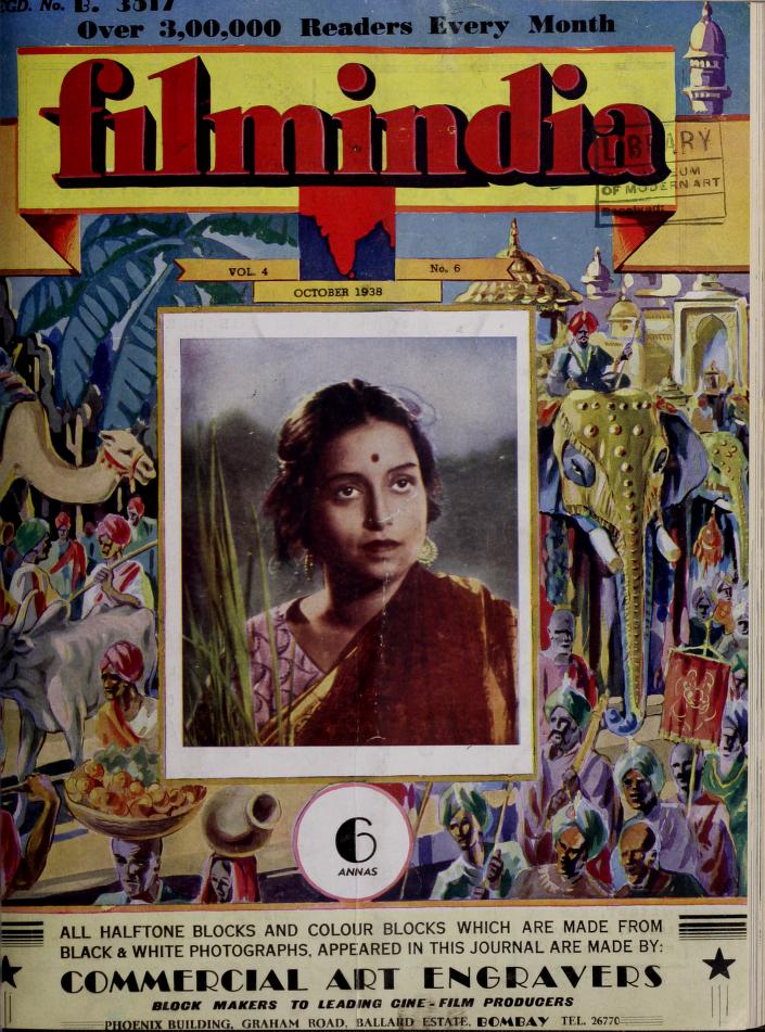FILMINDIA magazine side cover October 1938