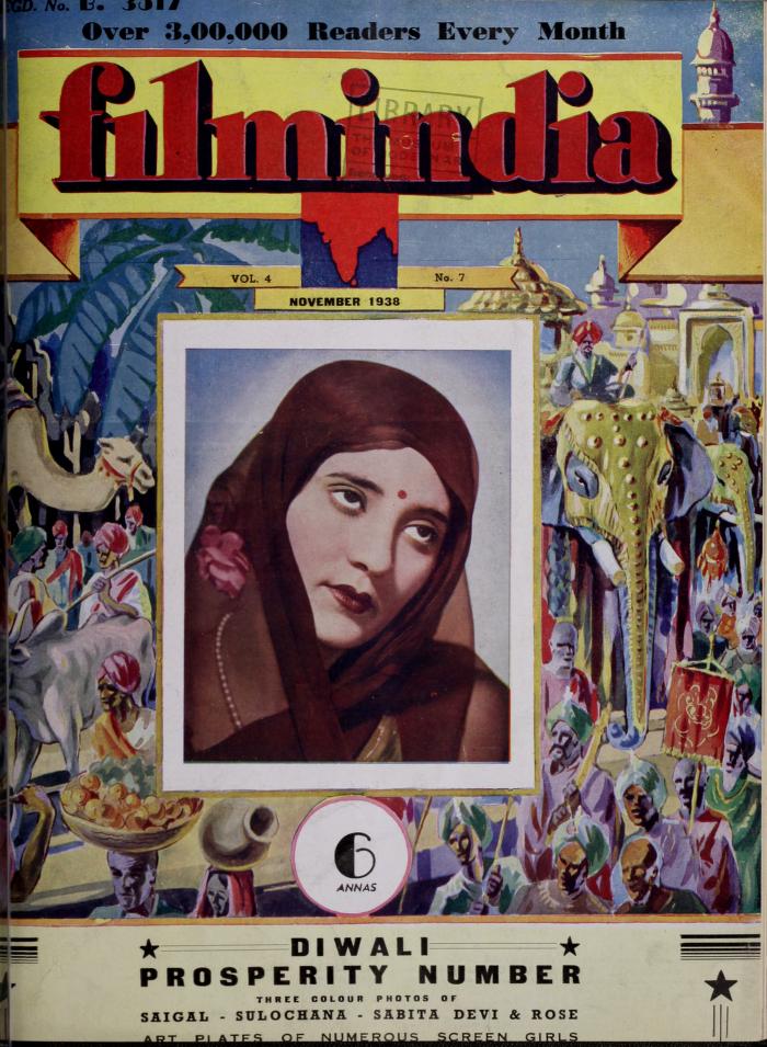 FILMINDIA magazine side cover November 1938