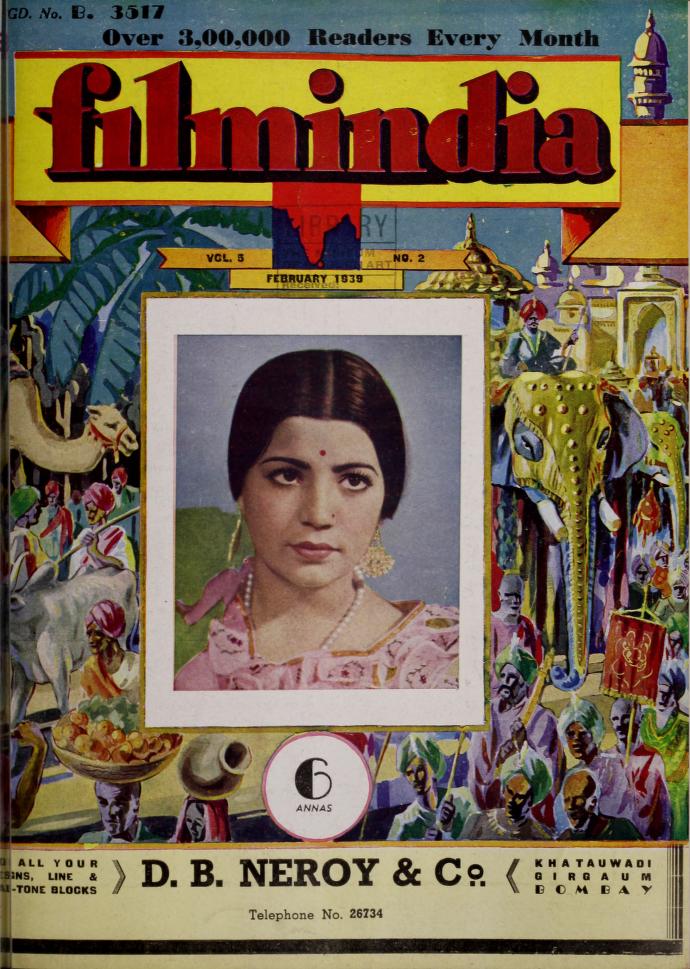 FILMINDIA magazine side cover February 1939