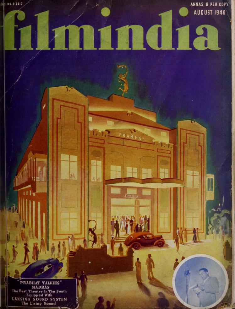 FILMINDIA magazine side cover August 1940