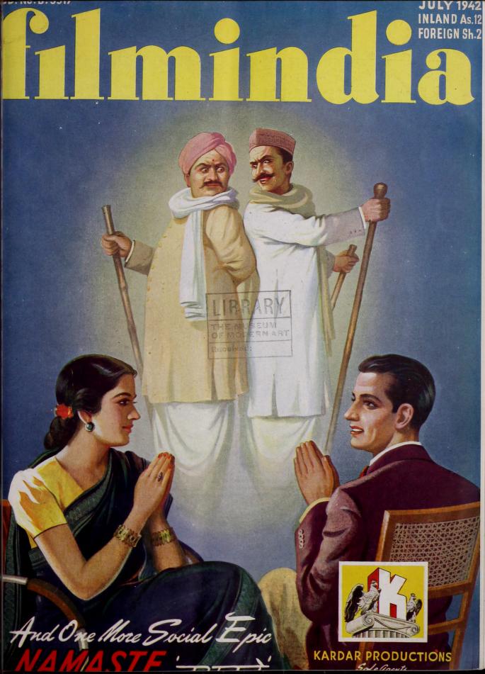FILMINDIA magazine side cover July 1942