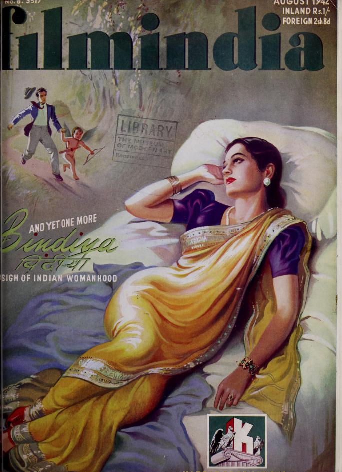 FILMINDIA magazine side cover August 1942
