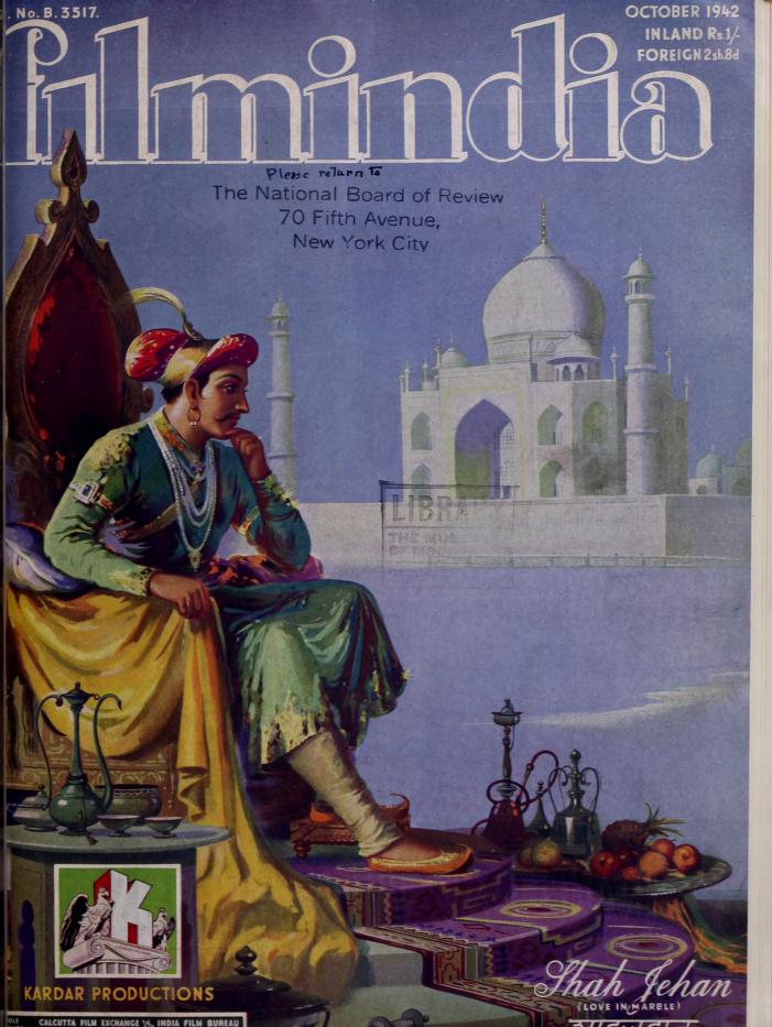 FILMINDIA magazine side cover October 1942
