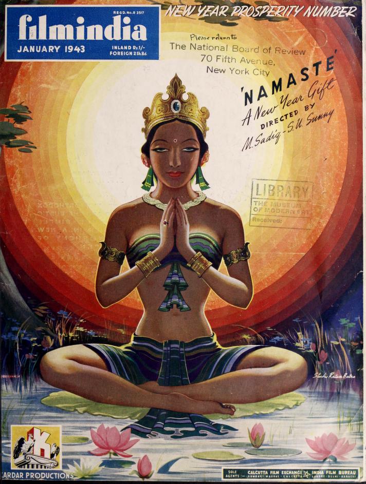 FILMINDIA magazine side cover January 1943