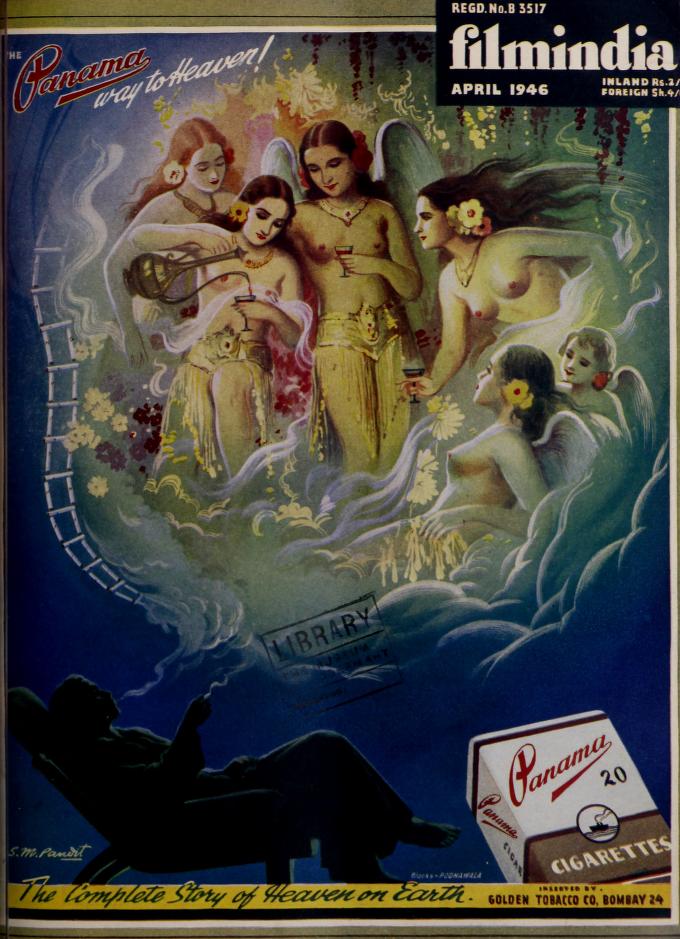 FILMINDIA magazine side cover April 1946