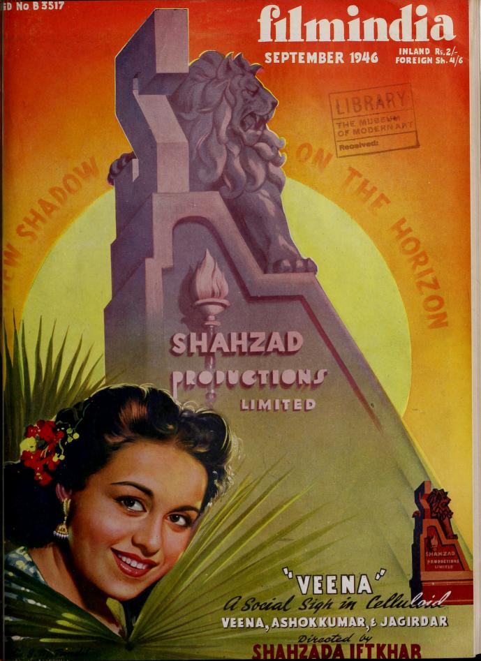 FILMINDIA magazine side cover September 1946