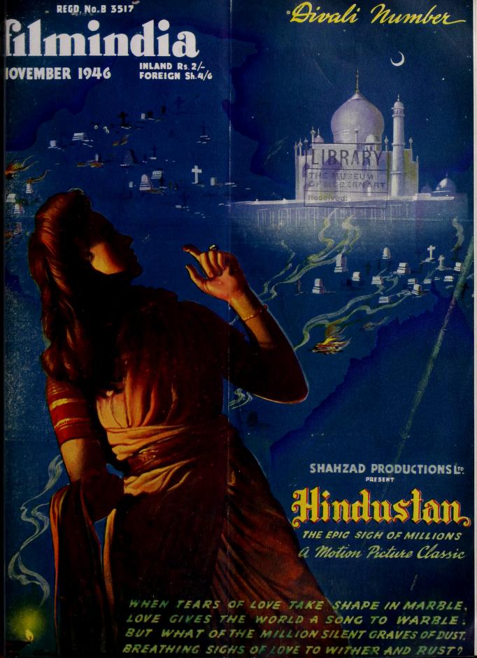 FILMINDIA magazine side cover November 1946