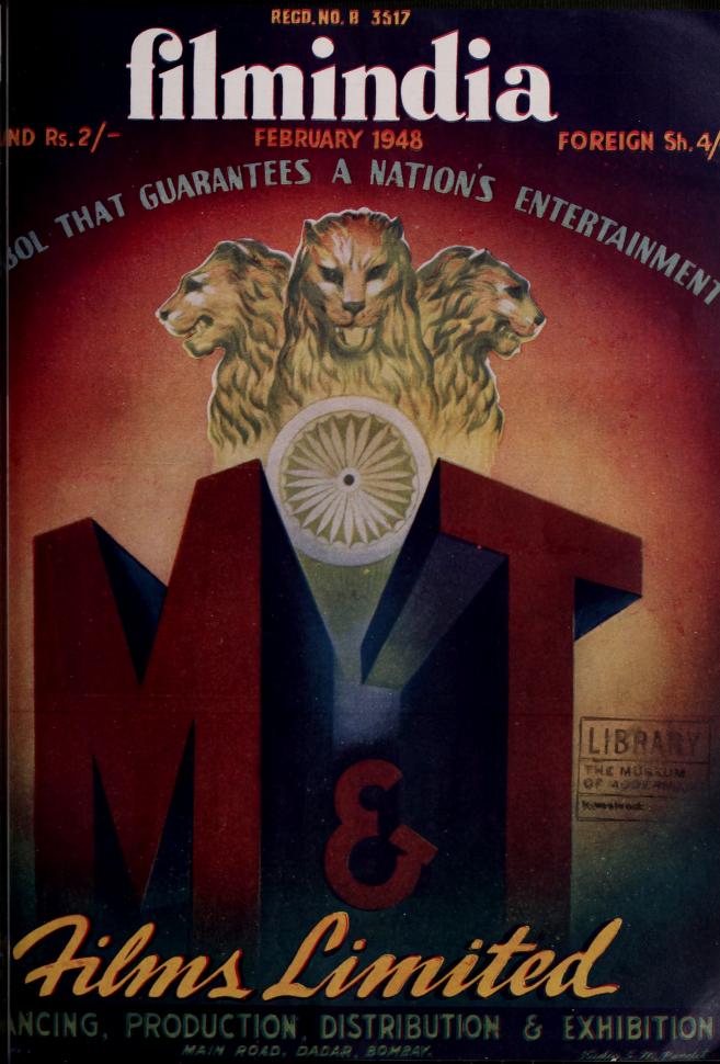 FILMINDIA magazine side cover February 1948