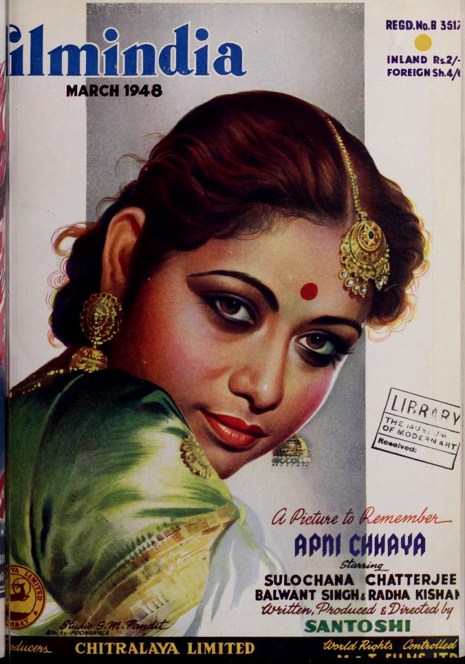 FILMINDIA magazine side cover March 1948