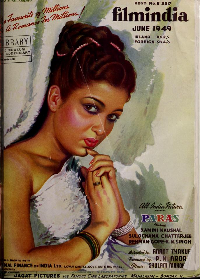FILMINDIA magazine side cover June 1949