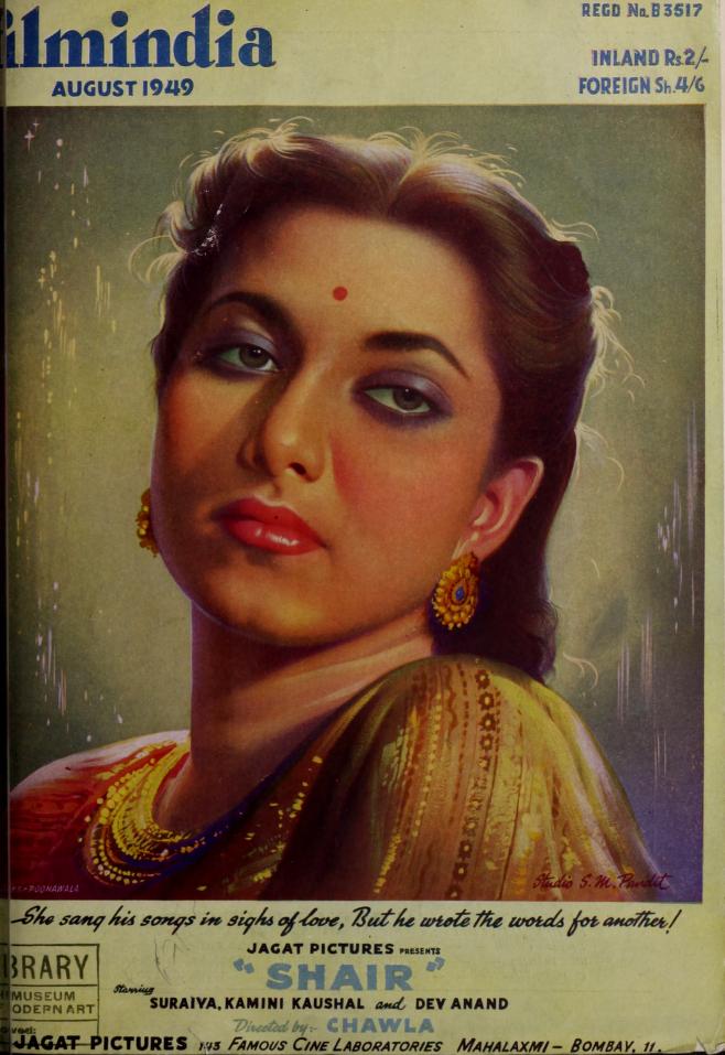 FILMINDIA magazine side cover August 1949