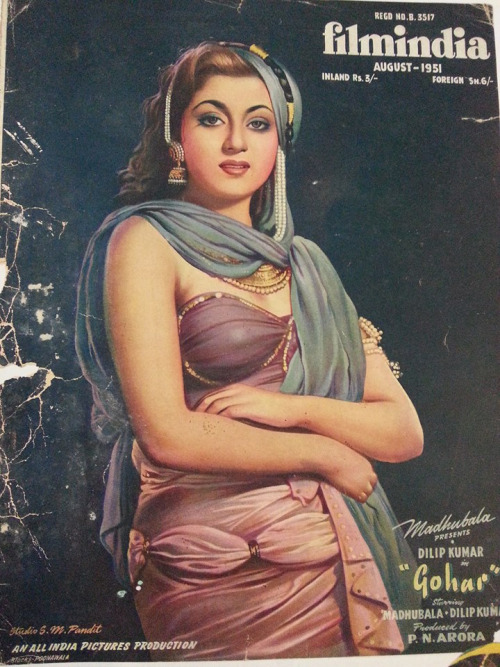 FILMINDIA magazine side cover August 1951