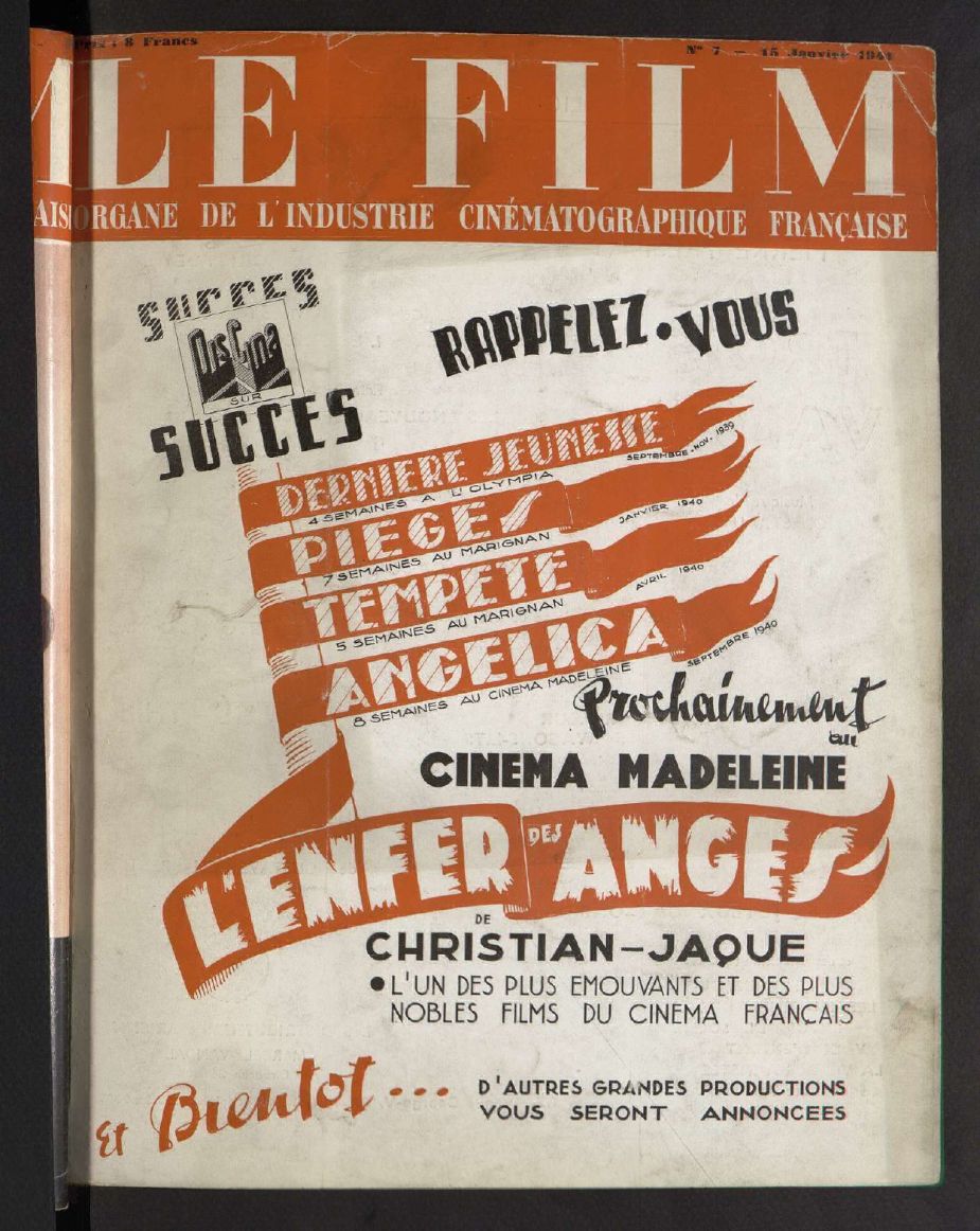 FILM | LE (40s) magazine side cover Issue 7 15 January 1941