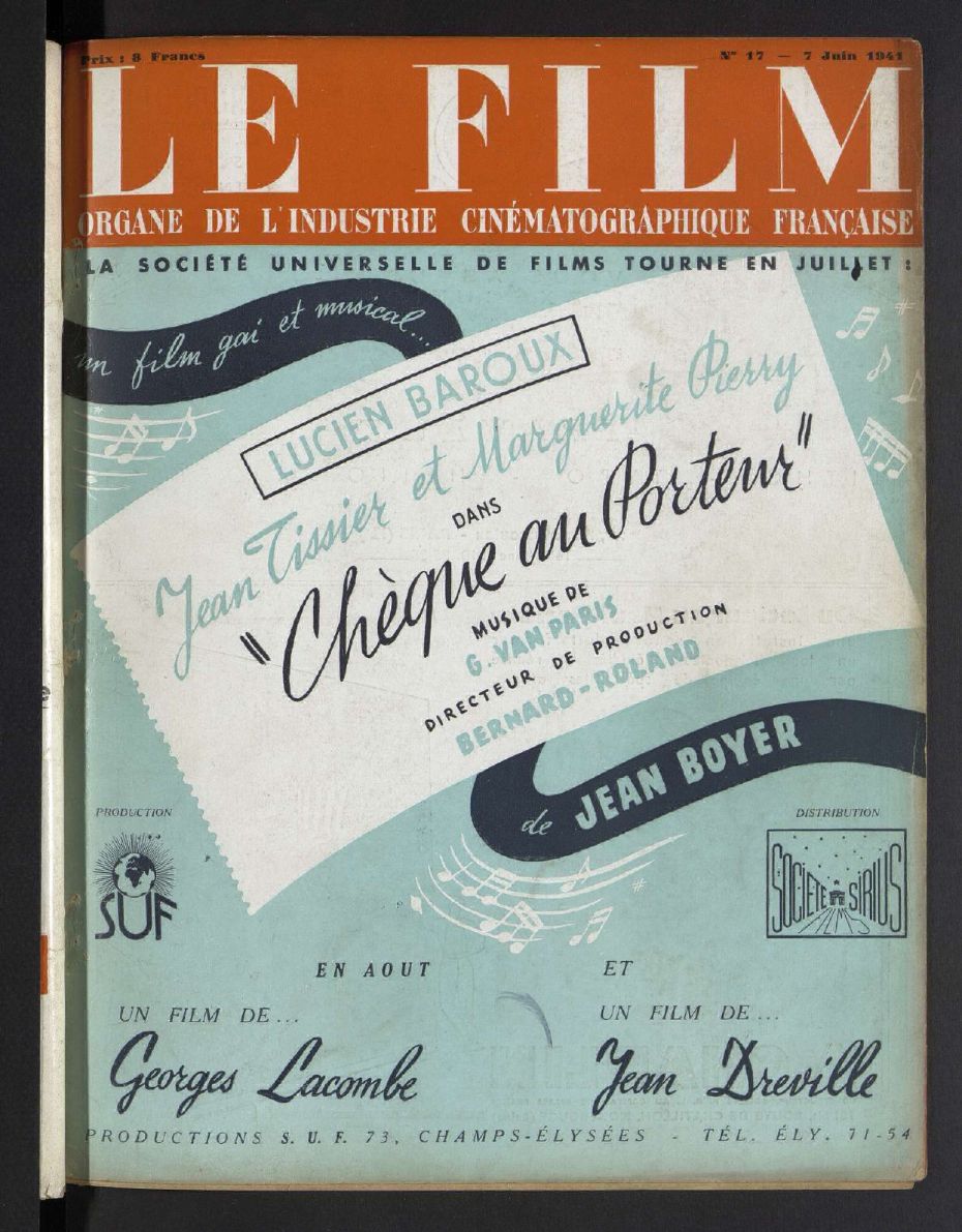 FILM | LE (40s) magazine side cover Issue 17 7 June 1941