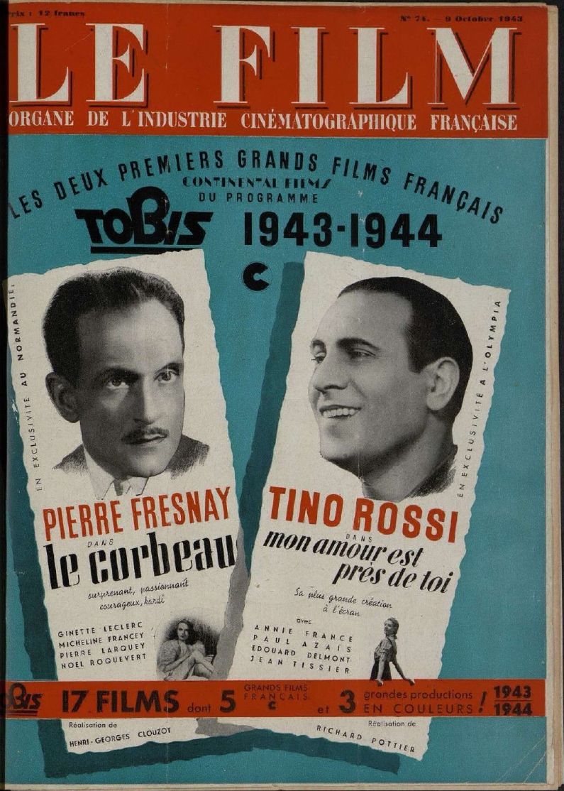 FILM | LE (40s) magazine side cover Issue 74 9 October 1943