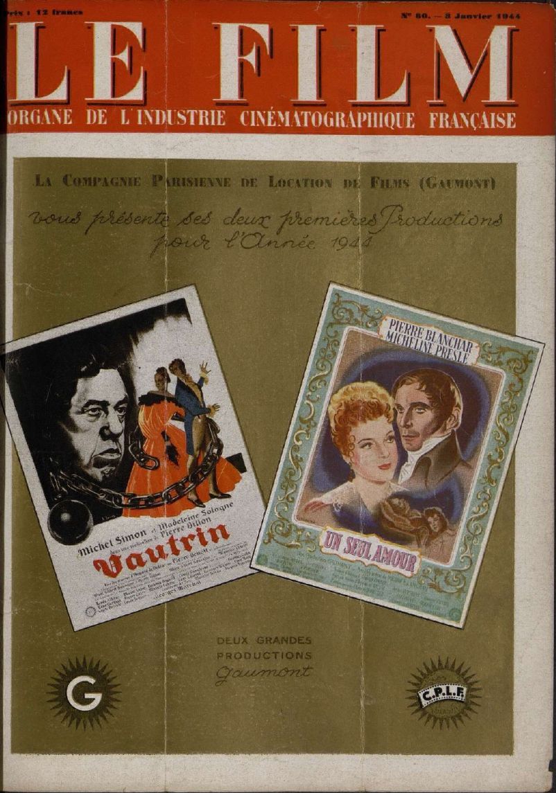 FILM | LE (40s) magazine side cover Issue 80 8 January 1944