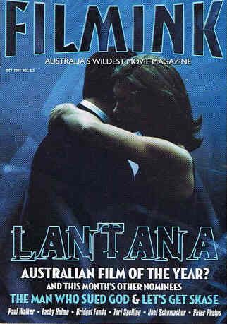 FILMINK magazine side cover October 2001