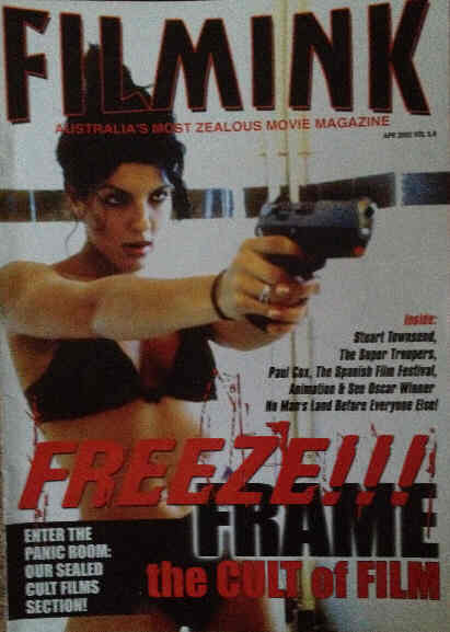 FILMINK magazine side cover April 2002