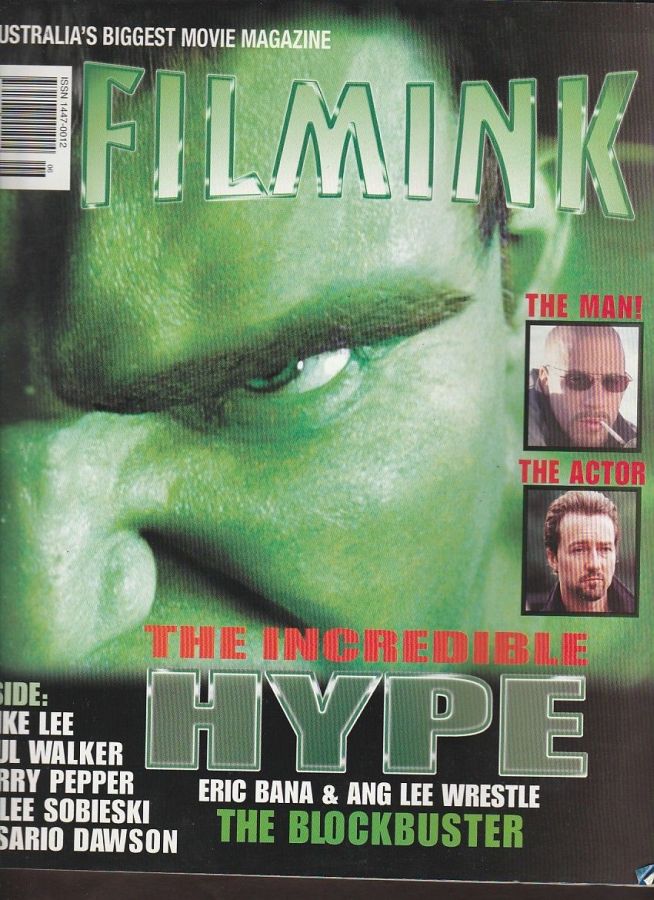 FILMINK magazine side cover July 2003