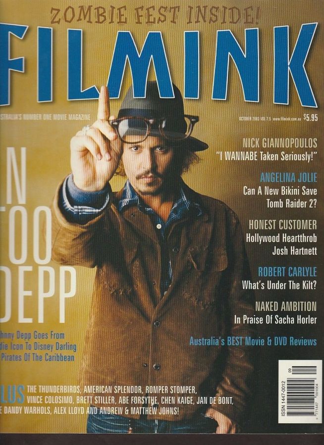 FILMINK magazine side cover October 2003