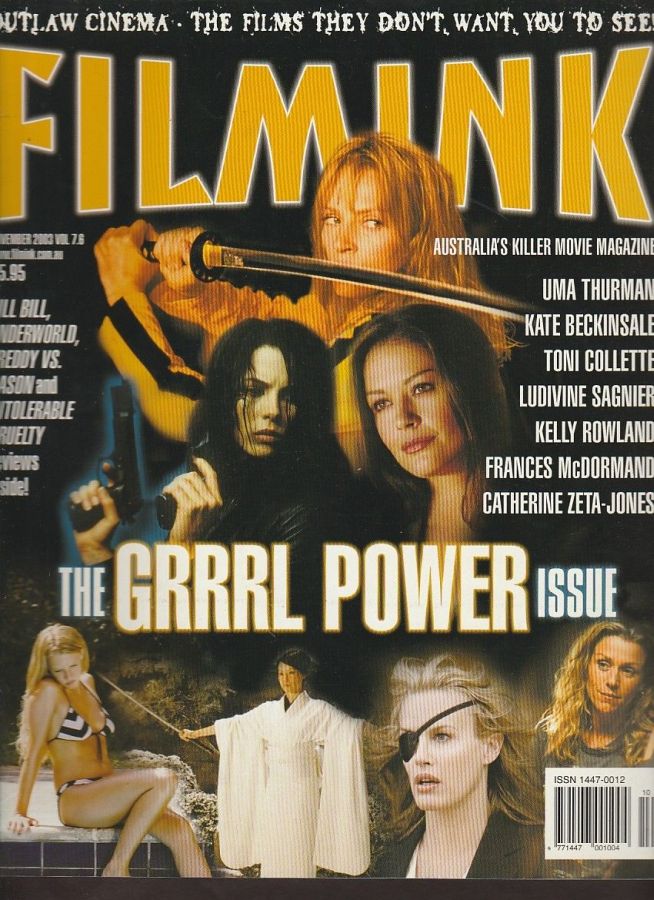FILMINK magazine side cover November 2003